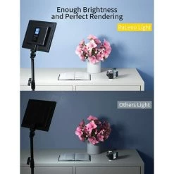 ZOLGINAH Panneau LED Lampe Vidéo, Avec LCD Ecran Mince Et Batterie Intégrée, Réglable 3200K-5600K Bi-Couleur Et CRI 95+, Pour Tous DSLR Caméra Et Trépied -Panneau LED Soldes 2022 59346626 5