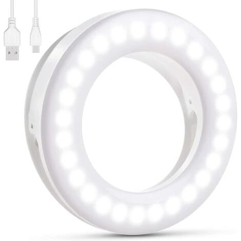 HEGUYEY Selfie Ring Light, 40 LED Anneau Lumineux Selfie Rechargeable, Gradation En Continu &3 Niveaux De Luminosité, Pour Diffusion En Direct, TikTok, Vlog, YouTube, Photographie 3 HEGUYEY Selfie Ring Light, 40 LED Anneau Lumineux Selfie Rechargeable, Gradation En Continu &3 Niveaux De Luminosité, Pour Diffusion En Direct, TikTok, Vlog, YouTube, Photographie
