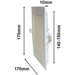 Downlight Dalle LED 12W Extra Plate Carrée BLANC - Blanc Froid 6000K - 8000K - SILUMEN -Panneau LED Soldes 2022 59972397 3
