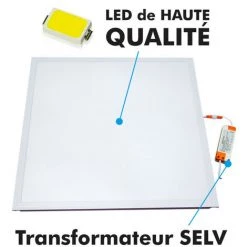 ARUM LIGHTING Dalle LED Plafond 36W Eq 400W 600x600 Garantie 3 Ans | Température De Couleur: Blanc Neutre 4000K -Panneau LED Soldes 2022 60177349 3