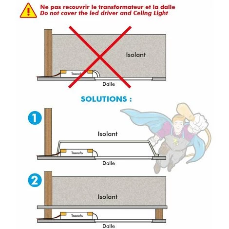 ARUM LIGHTING Lot De 4 Dalles LED Plafond 36W Eq 400W 600x600 Garantie 3 Ans | Température De Couleur: Blanc Neutre 4000K 6 ARUM LIGHTING Lot De 4 Dalles LED Plafond 36W Eq 400W 600x600 Garantie 3 Ans | Température De Couleur: Blanc Neutre 4000K – Image 4