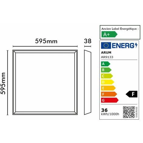 ARUM LIGHTING Lot De 4 Dalles LED Plafond 36W Eq 400W 600x600 Garantie 3 Ans | Température De Couleur: Blanc Neutre 4000K 7 ARUM LIGHTING Lot De 4 Dalles LED Plafond 36W Eq 400W 600x600 Garantie 3 Ans | Température De Couleur: Blanc Neutre 4000K – Image 5
