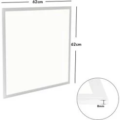 RELAX4LIFE Panneau LED De Plafond 40W 4000 Lumens, Panneau Lumineux Blanc Neutre Chaud 4000 K, Haute Luminosité Angle 120º Faible Consommation, 62x62 Cm 11 RELAX4LIFE Panneau LED De Plafond 40W 4000 Lumens, Panneau Lumineux Blanc Neutre Chaud 4000 K, Haute Luminosité Angle 120º Faible Consommation, 62x62 Cm -Panneau LED Soldes 2022 60464687 5