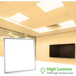 OLYMAGIC Panneau LED Encastré Suspendu Au Plafond 36W, éclairage De Bureau De Plafonnier à La Maison 600x600mm -Panneau LED Soldes 2022 60651850 5