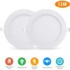 OLYMAGIC Plafonnier Encastré Au Plafond, Petit Panneau Lumineux 12 W Blanc Chaud Rond 220 V (lot De Deux) -Panneau LED Soldes 2022 60652897 1