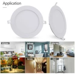 OLYMAGIC Plafonnier Encastré Au Plafond, Petit Panneau Lumineux 12 W Blanc Chaud Rond 220 V (lot De Deux) -Panneau LED Soldes 2022 60652897 3