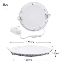 OLYMAGIC Plafonnier Encastré Au Plafond, Petit Panneau Lumineux 12 W Blanc Chaud Rond 220 V (lot De Deux) -Panneau LED Soldes 2022 60652897 5