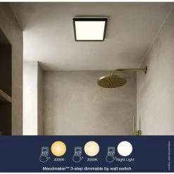 NORDLUX LIGHTING Nordlux OJA Panneau LED Dimmable Carré 29cm Noir, 3000/4000K -Panneau LED Soldes 2022 62399483 5