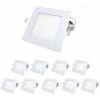 Downlight Dalle LED 6W Slim Carré BLANC (Pack De 10) - Blanc Froid 6000K - 8000K - SILUMEN