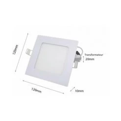 Downlight Dalle LED 6W Slim Carré BLANC (Pack De 10) - Blanc Froid 6000K - 8000K - SILUMEN -Panneau LED Soldes 2022 63541857 3