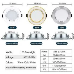 BDD Panneau LED Salon Downlight LED Encastré Plafonnier (5W Blanc Froid) 10 BDD Panneau LED Salon Downlight LED Encastré Plafonnier (5W Blanc Froid) -Panneau LED Soldes 2022 65374941 4