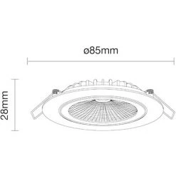 Noxion LED Inclinable Slim Spot Argent 6W 550lm - 930 Blanc Chaud | Diamètre 75mm - IP54 - Meilleur Rendu Des Couleurs -Panneau LED Soldes 2022 65900936 5