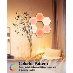 DONTODENT Lumières Hexagonales Avec Télécommande, Appliques Murales Hexagonales Intelligentes Bricolage, Panneaux Muraux Légers Hexagonaux à Double Commande Avec Alimentation USB 8 DONTODENT Lumières Hexagonales Avec Télécommande, Appliques Murales Hexagonales Intelligentes Bricolage, Panneaux Muraux Légers Hexagonaux à Double Commande Avec Alimentation USB -Panneau LED Soldes 2022 66402865 2