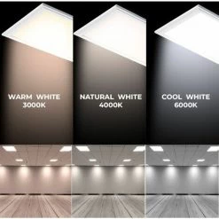BARCELONA LED Pack 6 Panneaux Slim LED 120x30cm 44W 3980lm UGR19 | Blanc Chaud - Blanc Chaud -Panneau LED Soldes 2022 66890058 3
