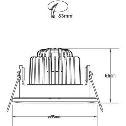 Noxion Spot LED Hydro Inclinable Ignifugé Blanc 6W 400lm 36D - 927 Blanc Très Chaud | Diamètre 83mm - IP65 - Meilleur Rendu Des Couleurs - Dimmable -Panneau LED Soldes 2022 67472268 4