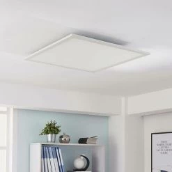 LAMPENWELT LED Plafonnier à Intensité Variable 'Lysander' En Aluminium Pour Bureau - Blanc, (RAL 9016) -Panneau LED Soldes 2022 8028316 3