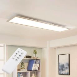 ARCCHIO LED Plafonnier à Intensité Variable 'Lysander' En Aluminium Pour Bureau - Argenté, Blanc