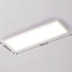 LAMPENWELT LED Plafonnier à Intensité Variable 'Lysander' En Aluminium Pour Bureau - Argenté, Blanc -Panneau LED Soldes 2022 8054141 4