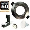 EUROPALAMP 50 Spots Encastrable Orientable Alu Brossé Avec GU10 LED De 7W Eqv. 56W Blanc Froid 6000K - Blanc Froid 6000K 2 EUROPALAMP 50 Spots Encastrable Orientable Alu Brossé Avec GU10 LED De 7W Eqv. 56W Blanc Froid 6000K - Blanc Froid 6000K -Panneau LED Soldes 2022 9350703 1