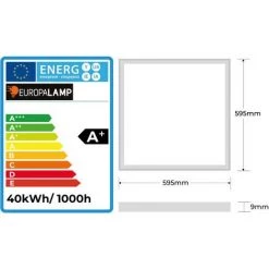 EUROPALAMP Dalle LED 600x600 40W Lot De 2 Pcs Blanc Froid 6000k Haute Luminosité - Plusieurs Modèles Disponibles - Blanc Froid 6000K 11 EUROPALAMP Dalle LED 600x600 40W Lot De 2 Pcs Blanc Froid 6000k Haute Luminosité - Plusieurs Modèles Disponibles - Blanc Froid 6000K -Panneau LED Soldes 2022 9986629 5
